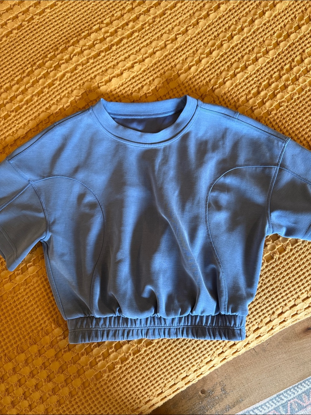 lululemon athletica Light Blue Cropped Sweatshirt Top